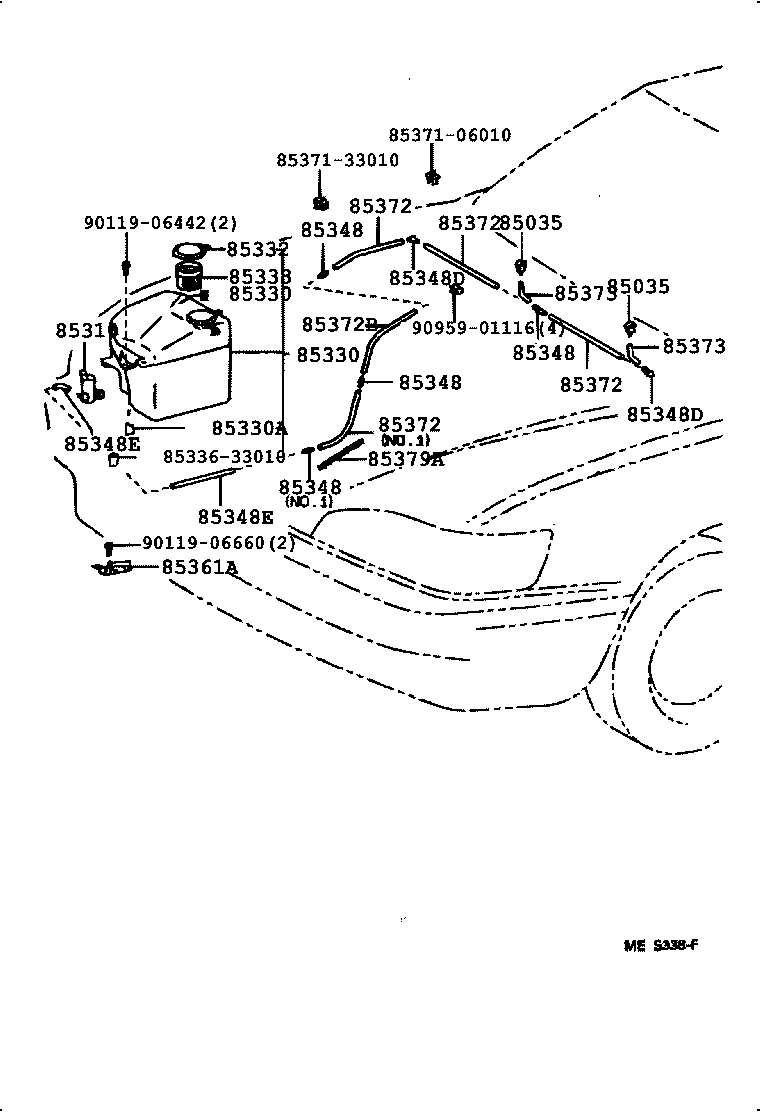 85315-33070 JAR ASSY, WINDSHIELD WASHER product image
