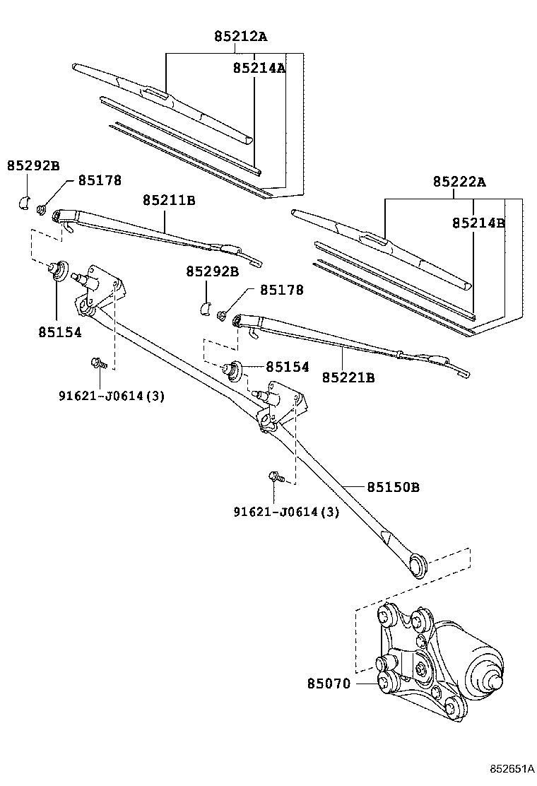 85212-12470 BLADE, FR WIPER, RH product image