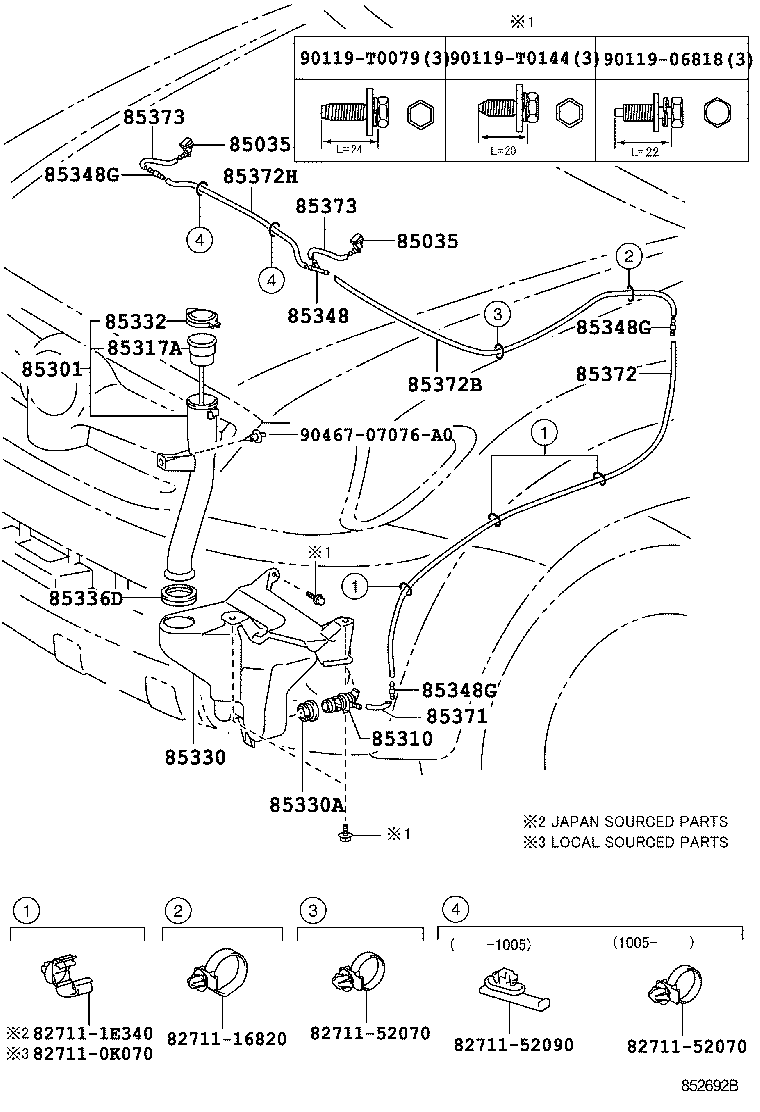 85315-0K140 JAR ASSY, WINDSHIELD WASHER product image