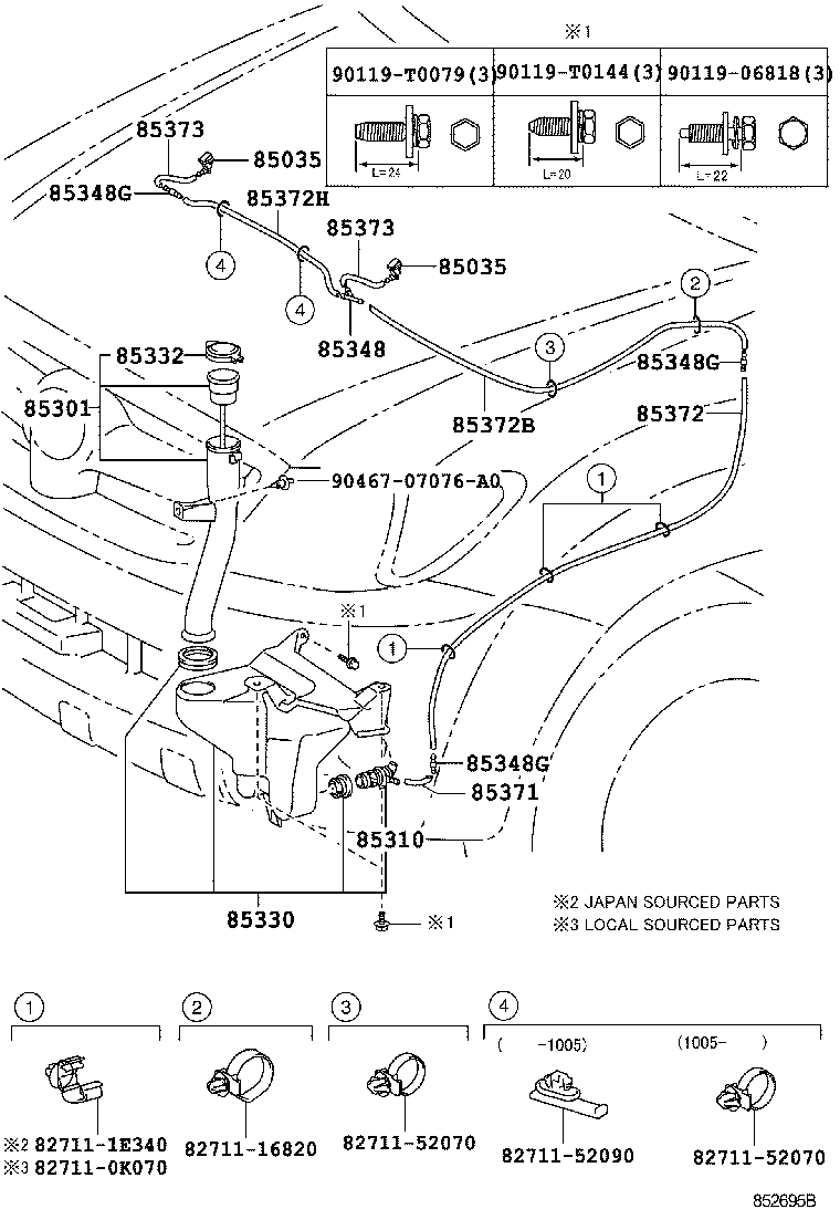 85315-0K140 JAR ASSY, WINDSHIELD WASHER product image