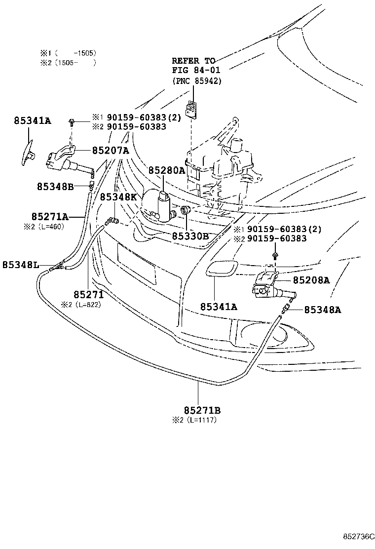 85280-05040 MOTOR AND PUMP ASSY, HEADLAMP CLEANER product image