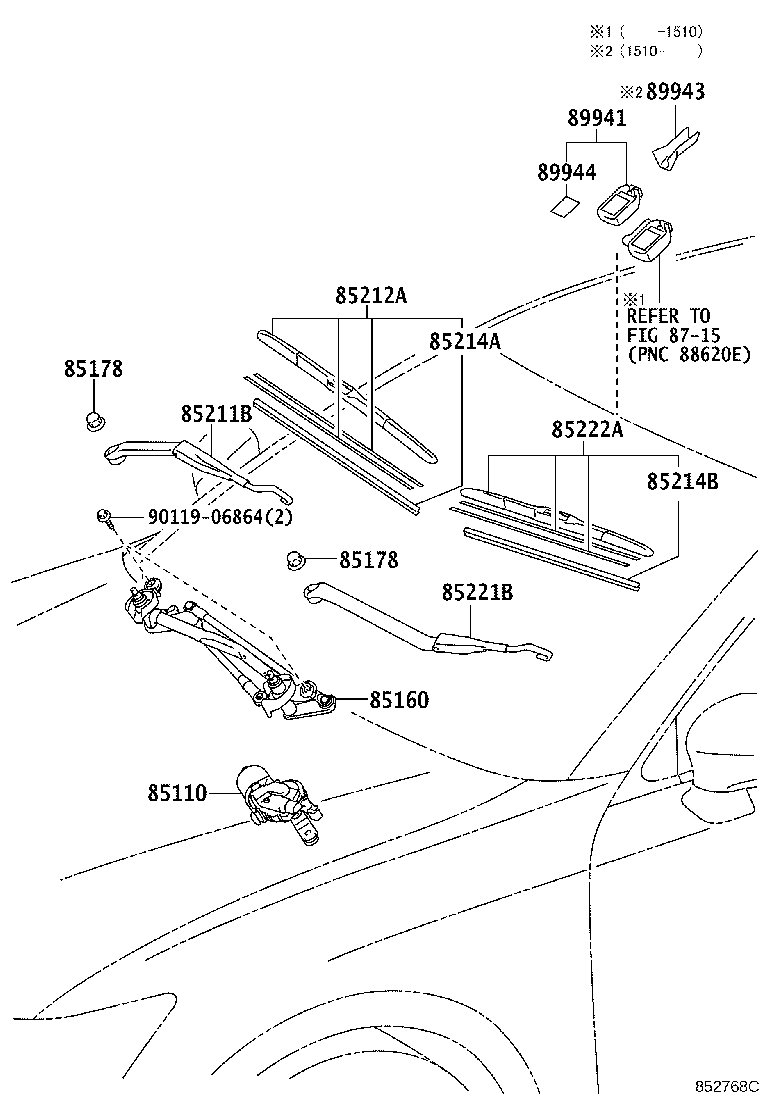 85212-30470 BLADE, FR WIPER, RH product image