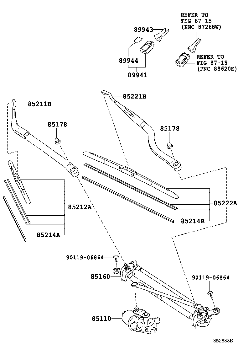85212-33290 BLADE, FR WIPER, RH product image