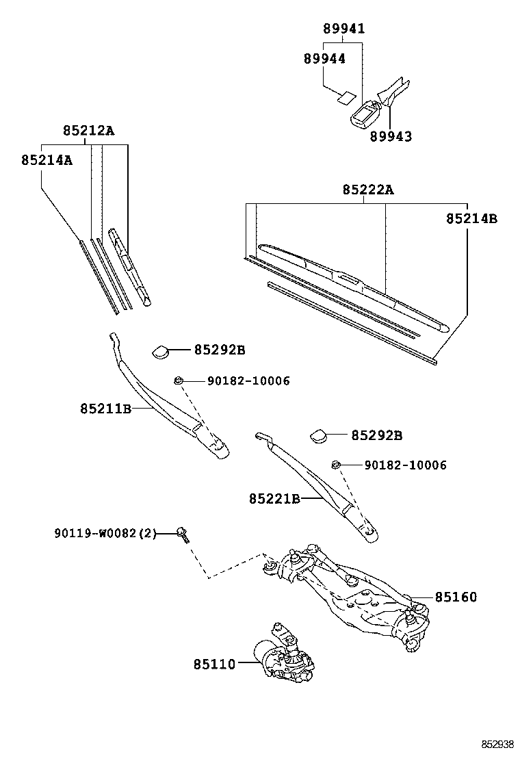 85150-02290 LINK ASSY, WINDSHIELD WIPER product image