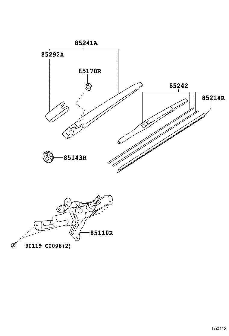 90182-C0004 NUT (FOR REAR WIPER ARM SETTING) product image