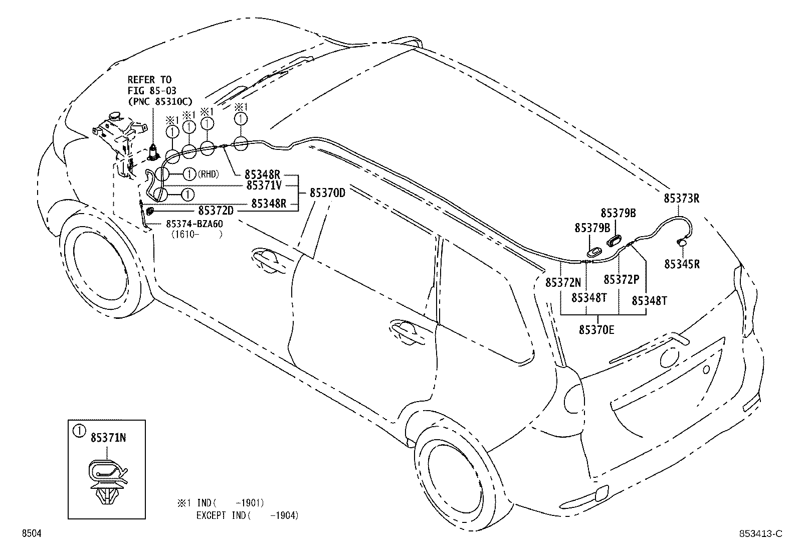 85355-87503 JOINT, REAR WASHER ELBOW, NO.6 product image