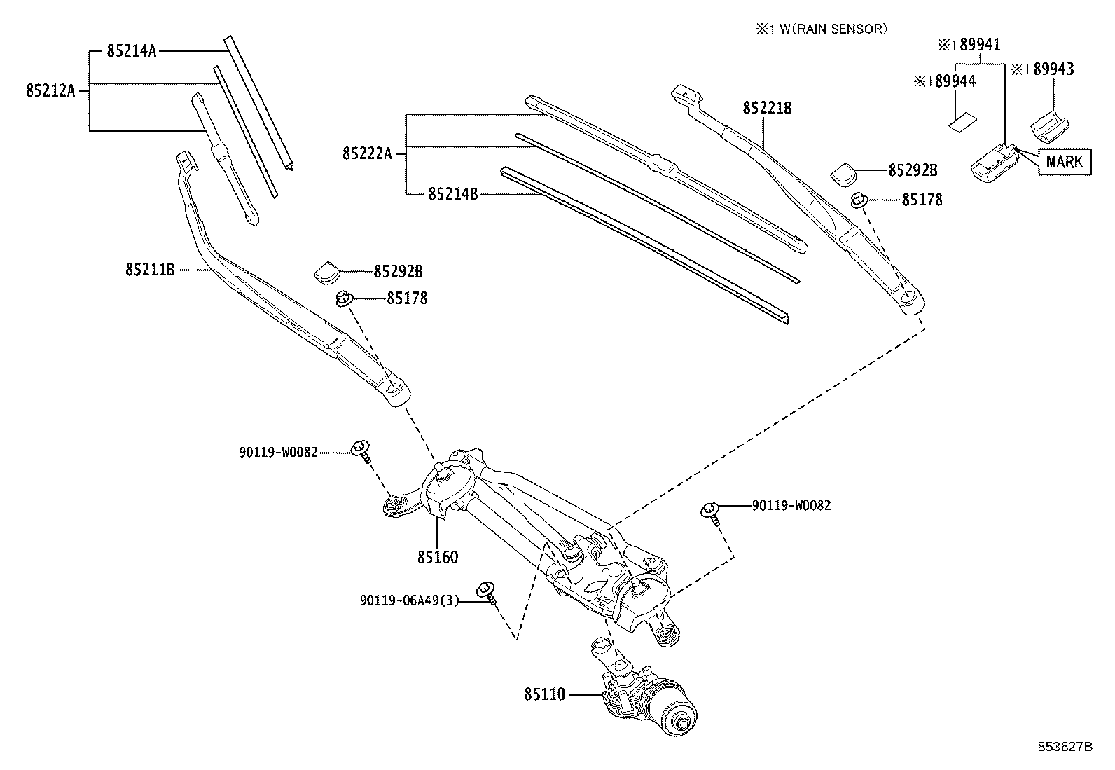 85214-F4010 RUBBER, WIPER, RH product image