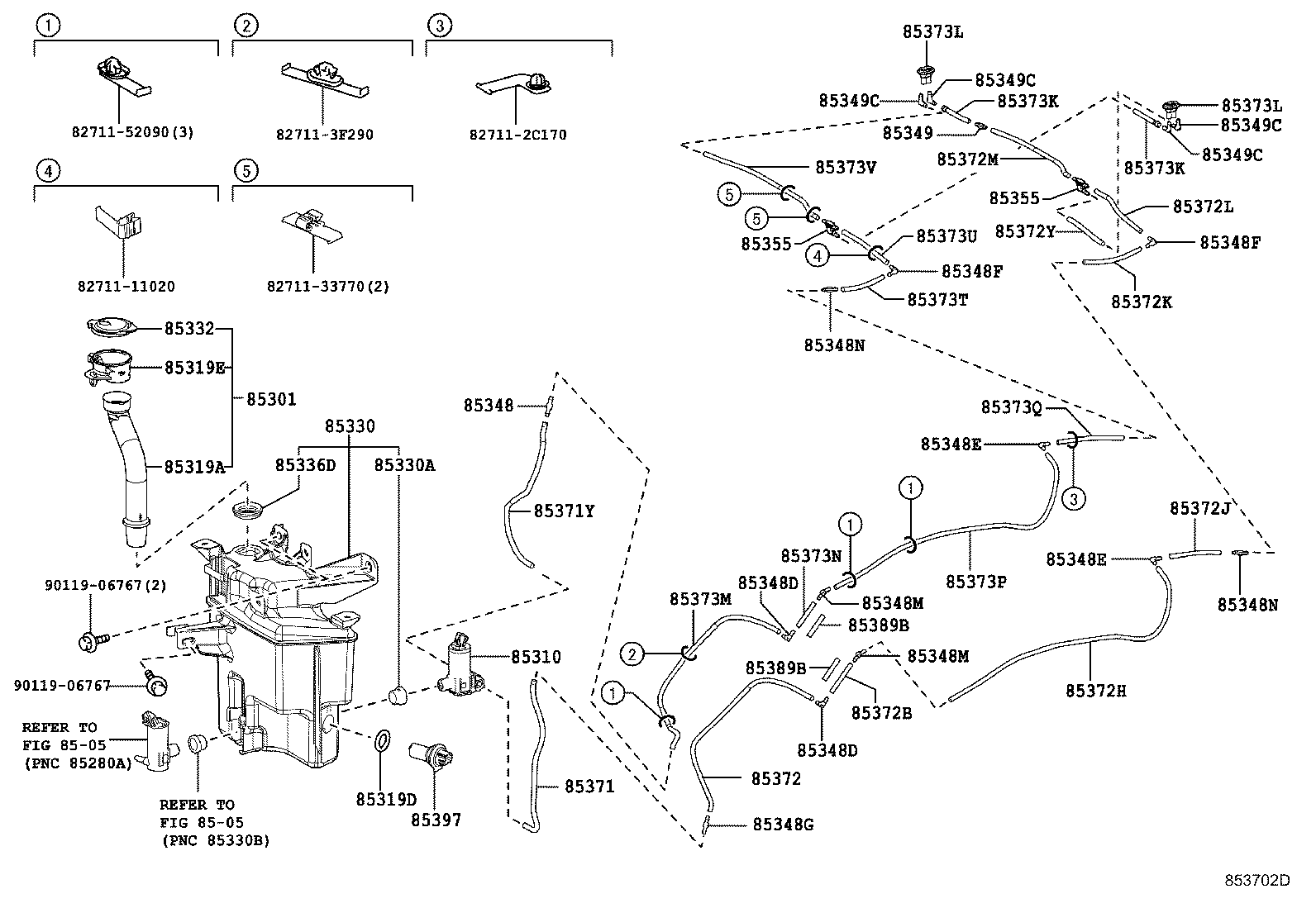85315-11010 JAR ASSY, WINDSHIELD WASHER product image