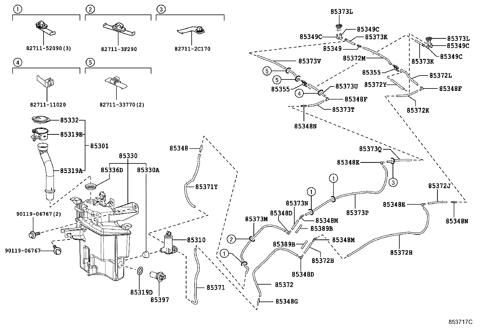 85315-11010 JAR ASSY, WINDSHIELD WASHER product image