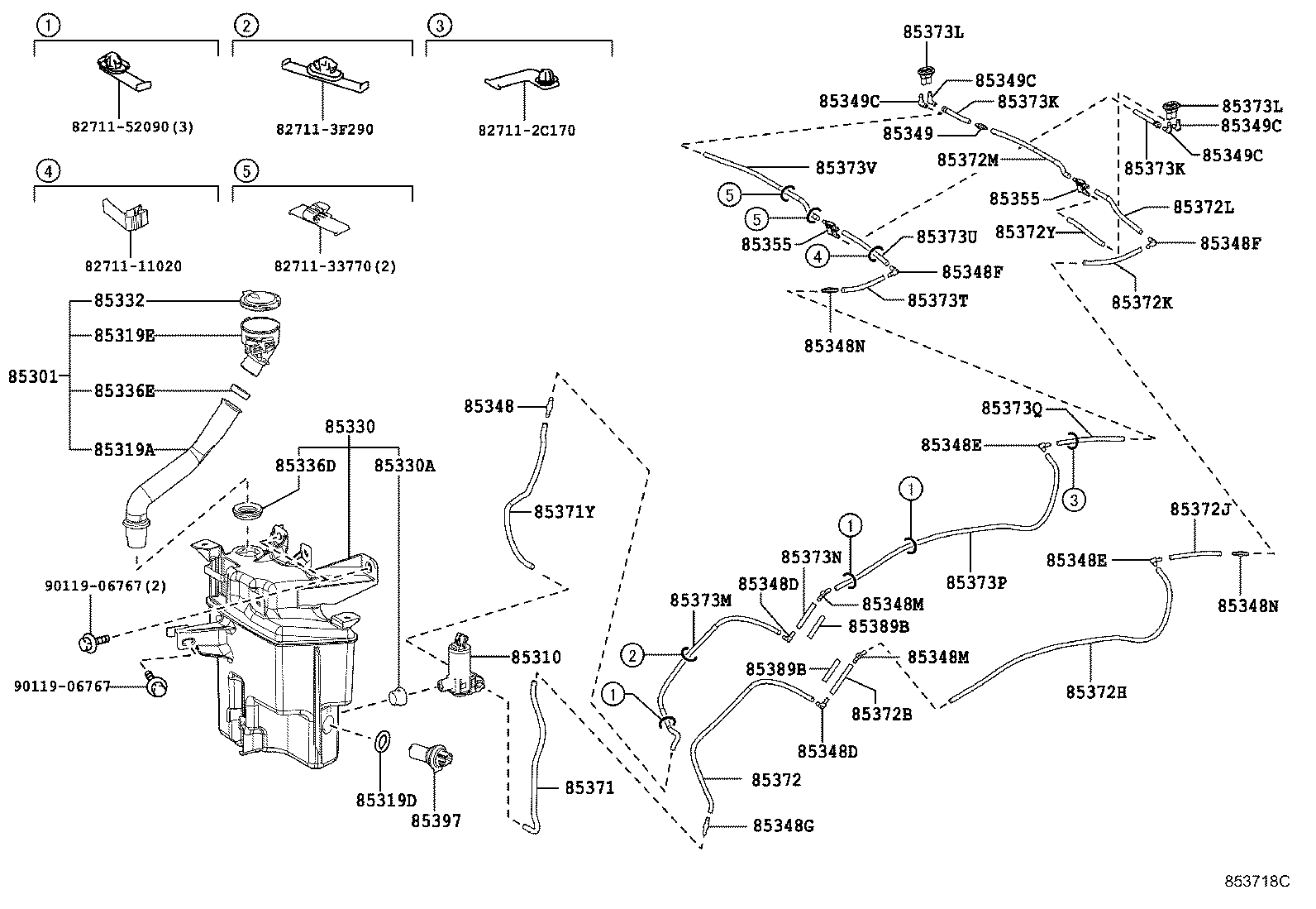 85315-11010 JAR ASSY, WINDSHIELD WASHER product image