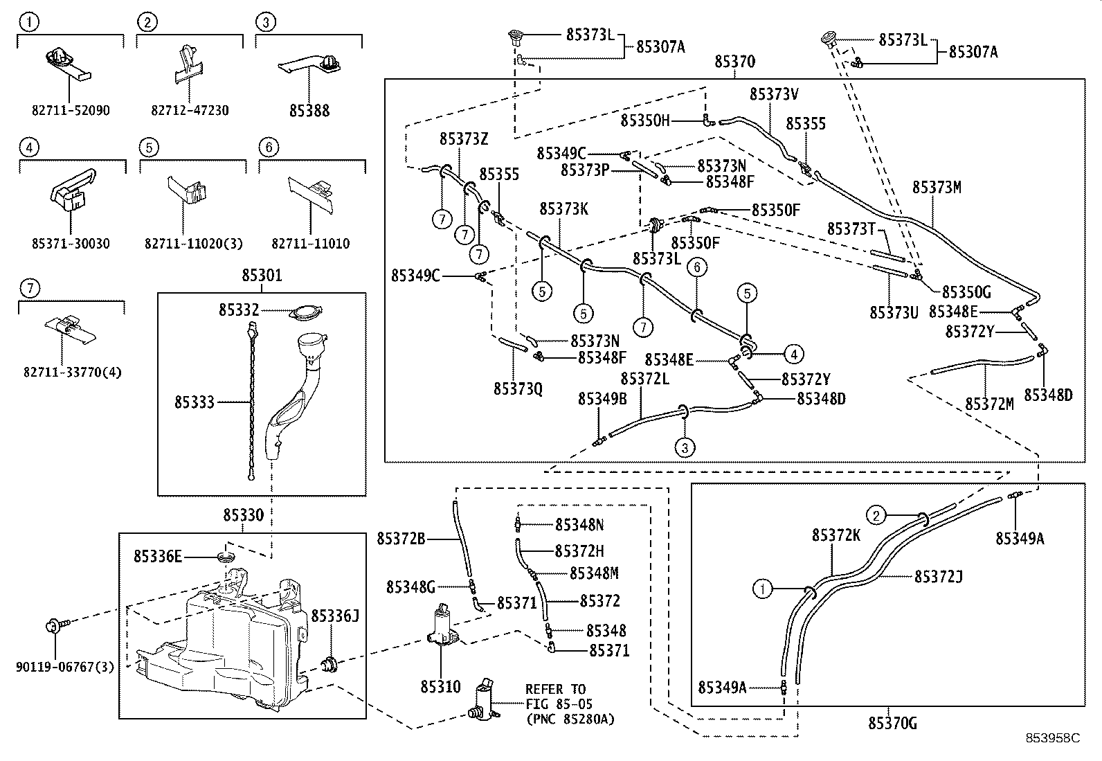 85315-30490 JAR ASSY, WINDSHIELD WASHER product image