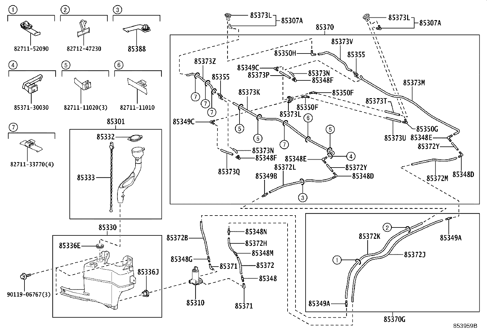 85315-30490 JAR ASSY, WINDSHIELD WASHER product image
