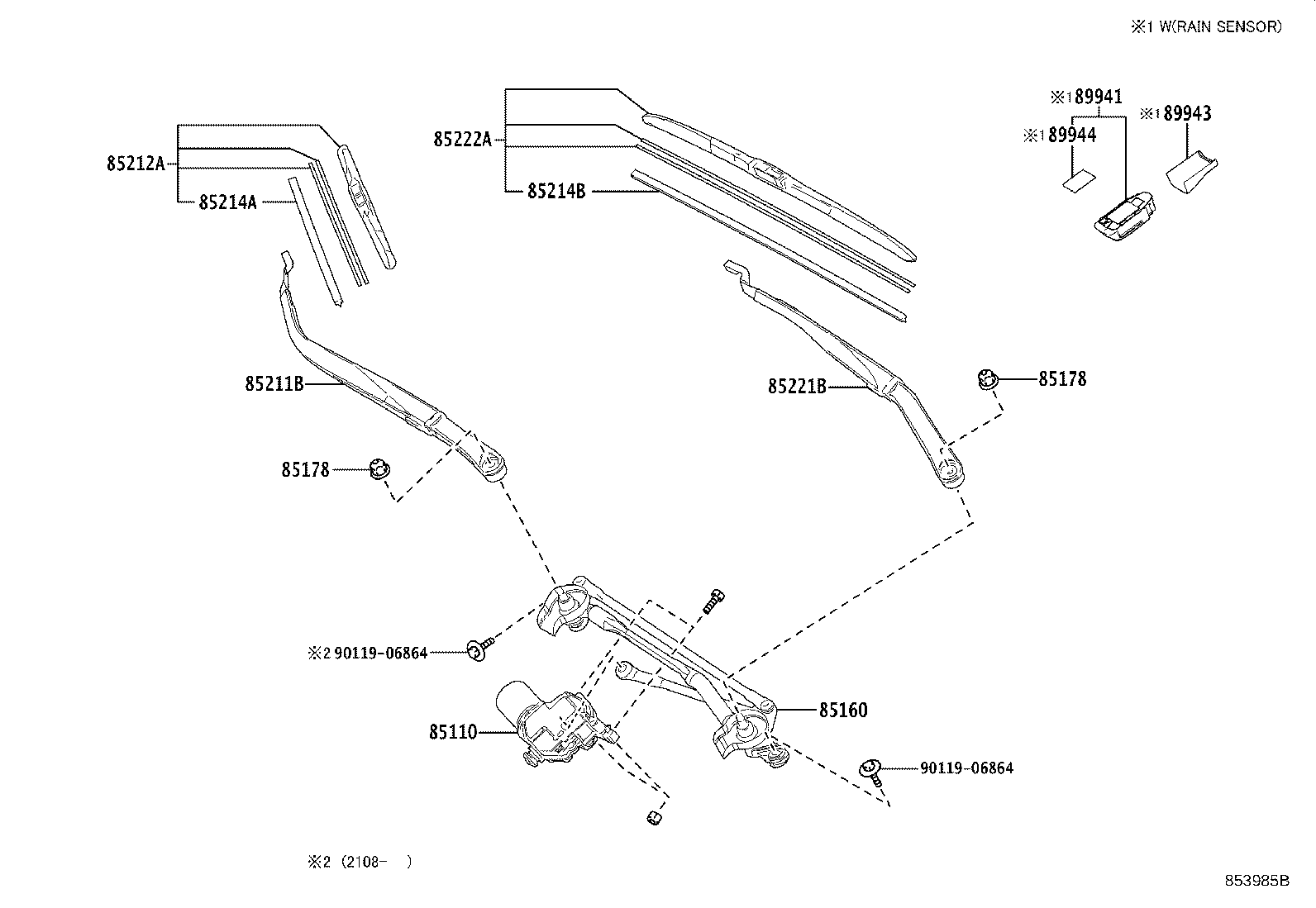 85212-42210 BLADE, FR WIPER, RH product image