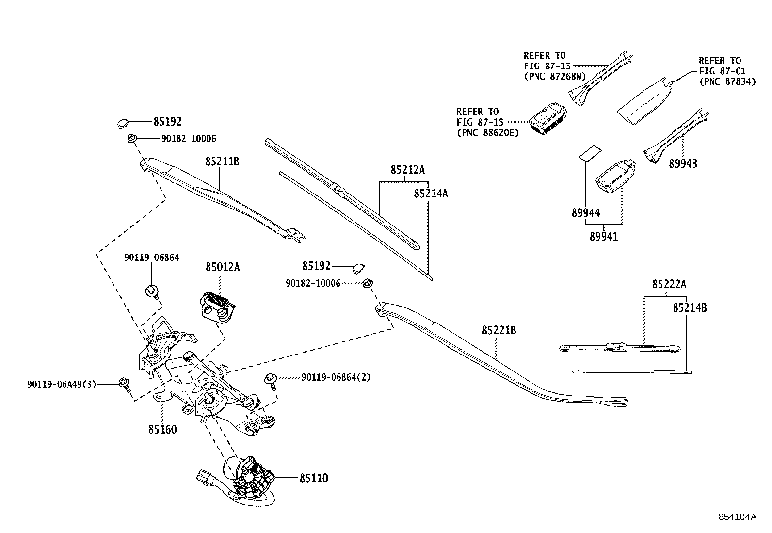 85214-58080 RUBBER, WIPER, RH product image
