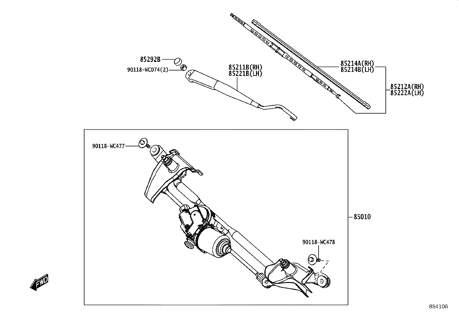 85214-WC003 RUBBER, WIPER, RH product image