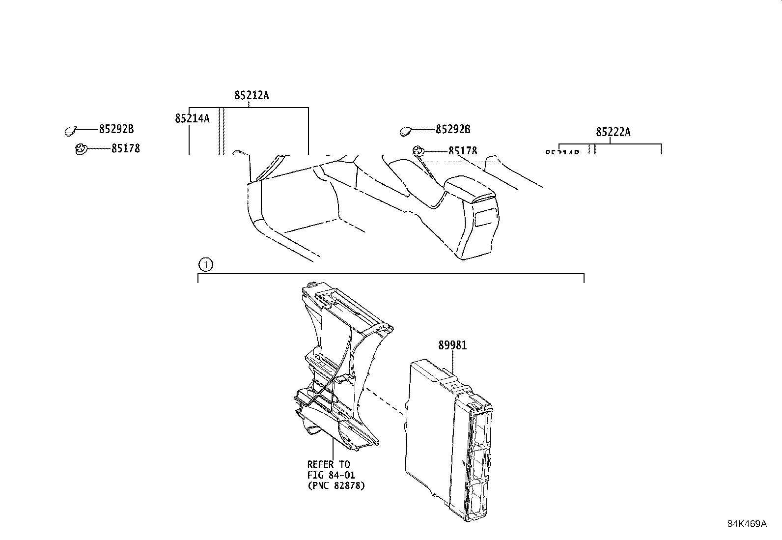 85211-12670 ARM, FRONT WIPER, RH product image