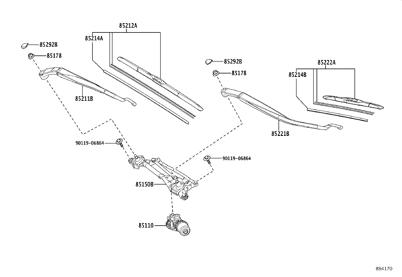 85110-12C70 MOTOR ASSY, WINDSHIELD WIPER product image