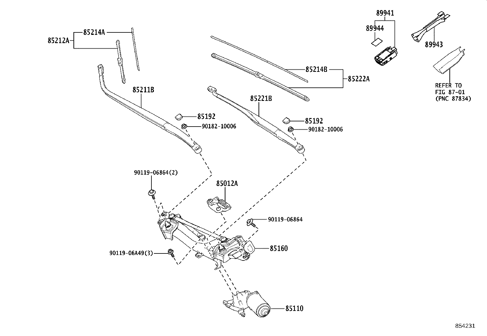 85214-58080 RUBBER, WIPER, RH product image