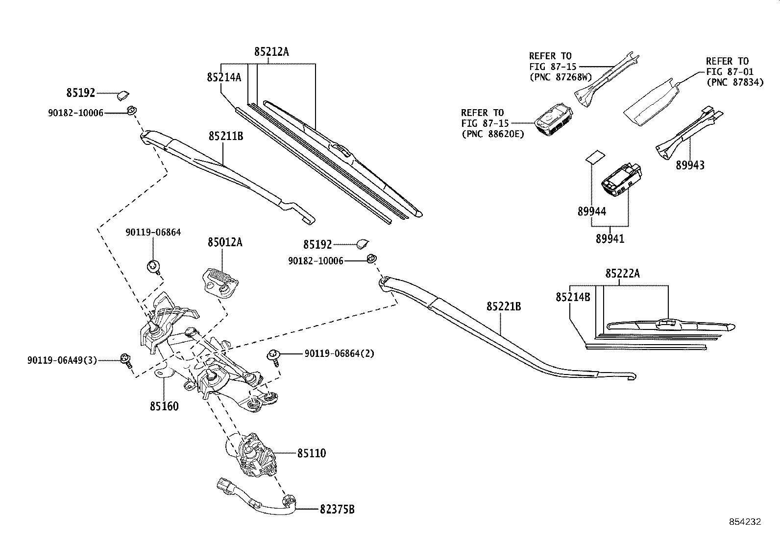 85214-58080 RUBBER, WIPER, RH product image