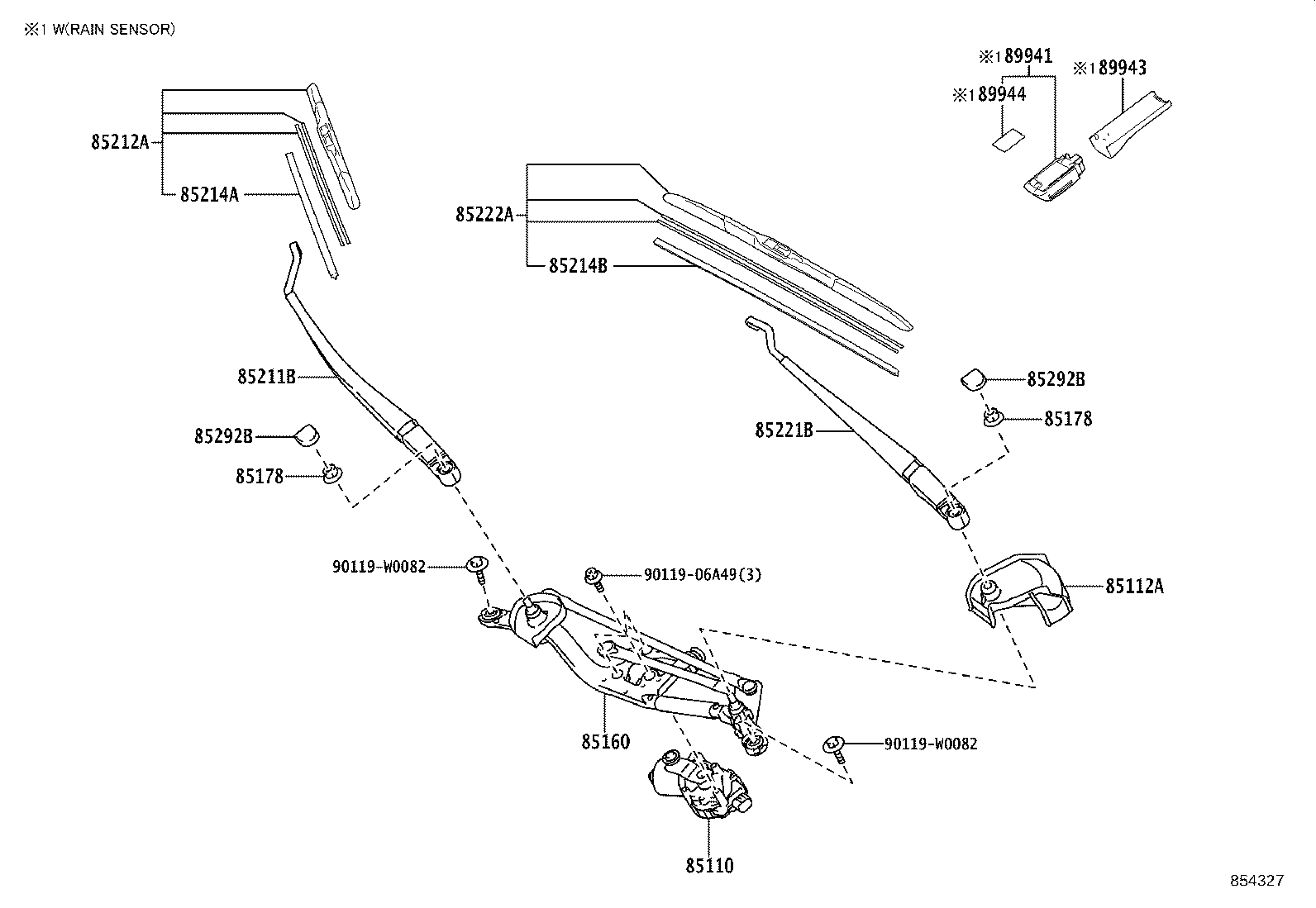 89943-42040 COVER, RAIN SENSOR product image