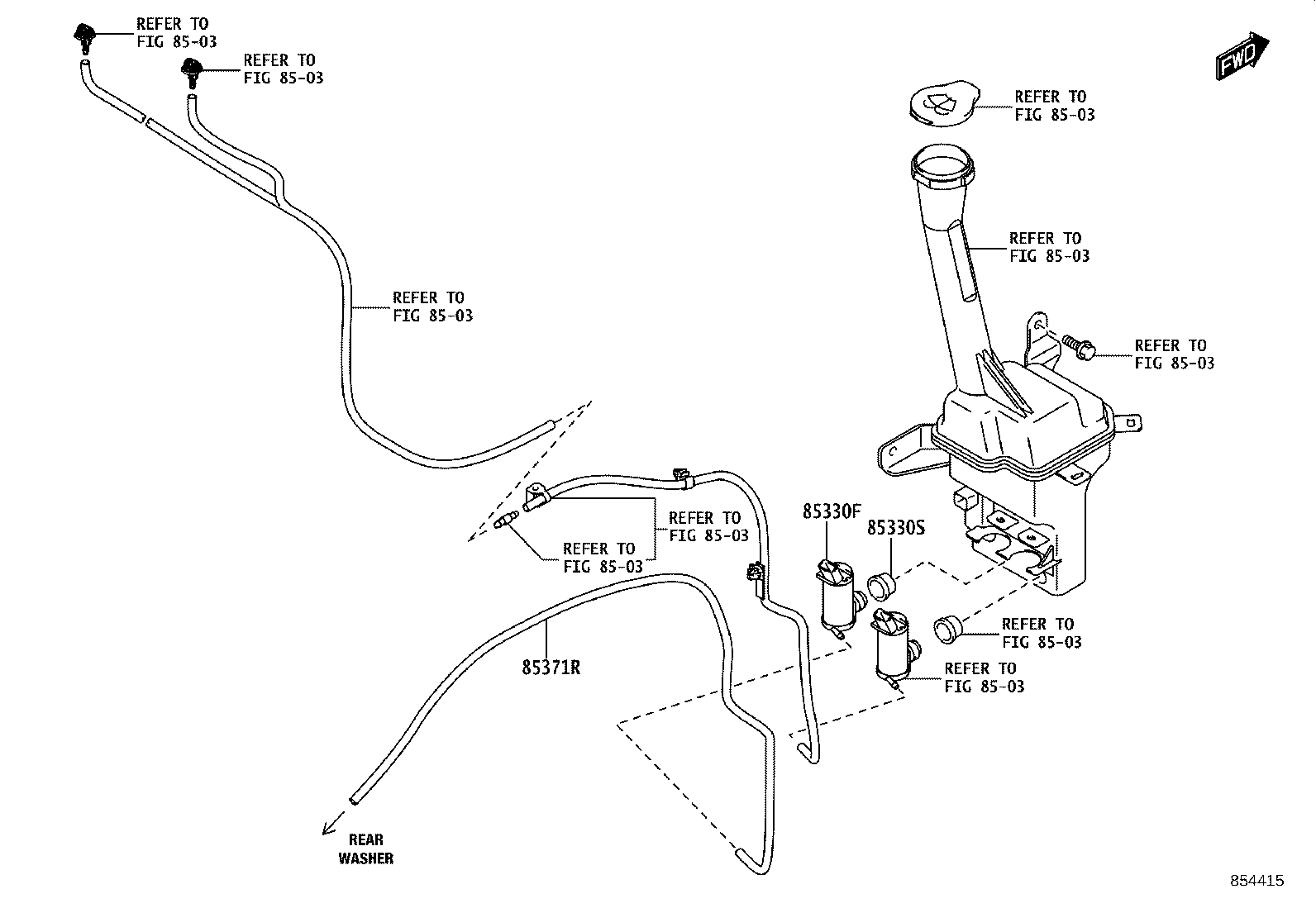 90118-WC701 HOSE, REAR WASHER (FROM MOTOR TO JOINT) product image