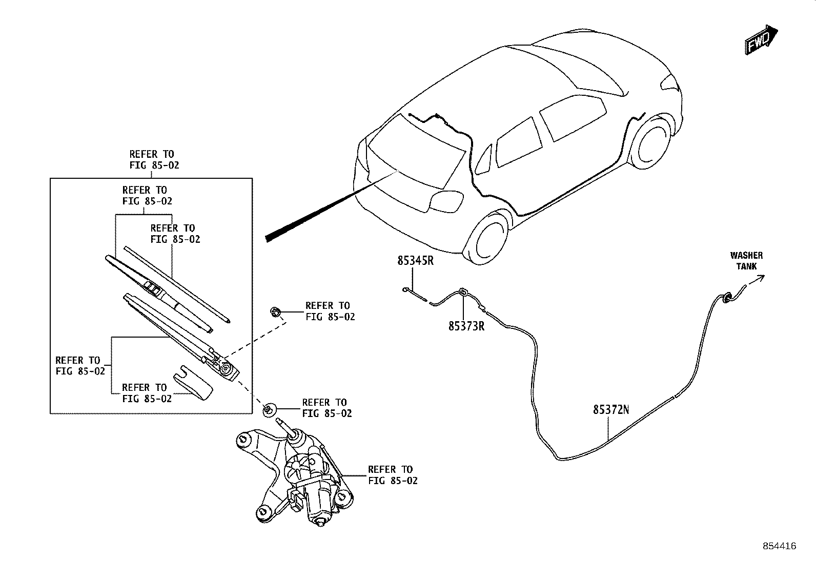 90118-WC701 HOSE, REAR WASHER (FROM MOTOR TO JOINT) product image