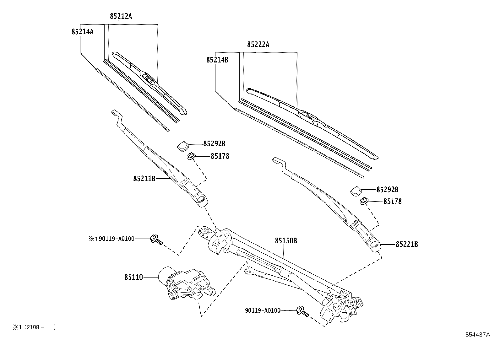 85212-06250 BLADE, FR WIPER, RH product image