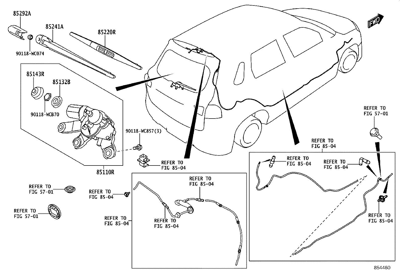 85212-WC005 BLADE ASSY, REAR WIPER product image