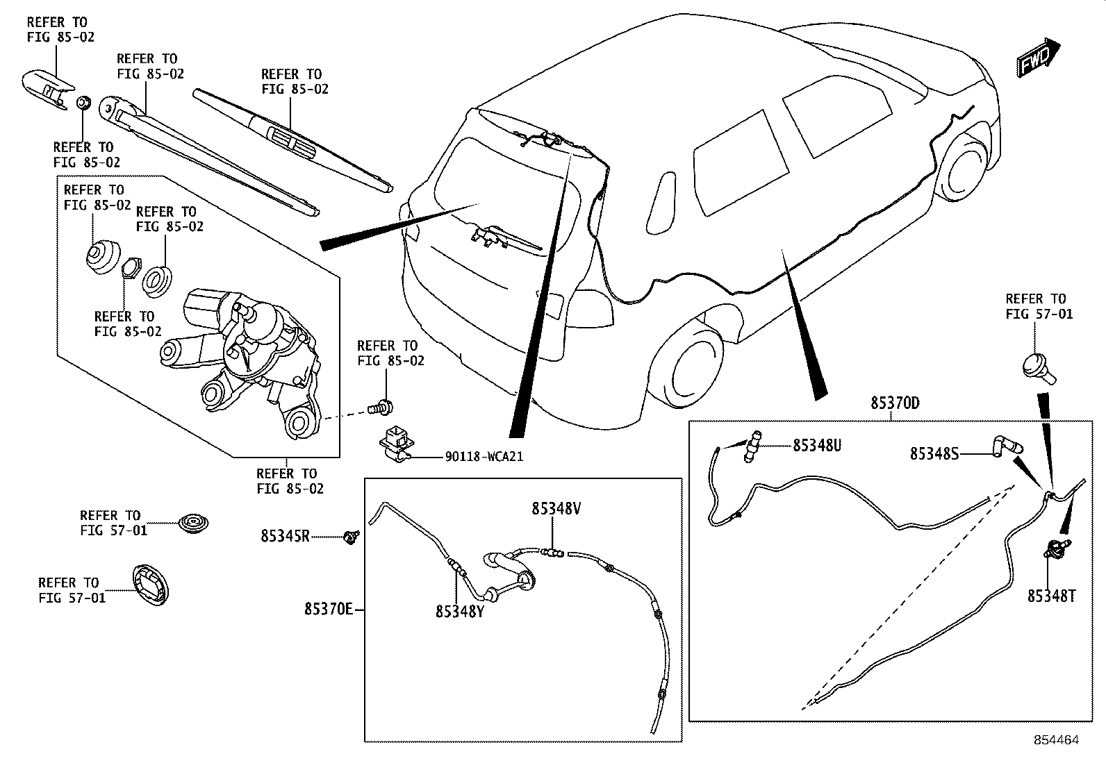 85330-WC005 MOTOR & PUMP ASSY, RR WASHER product image
