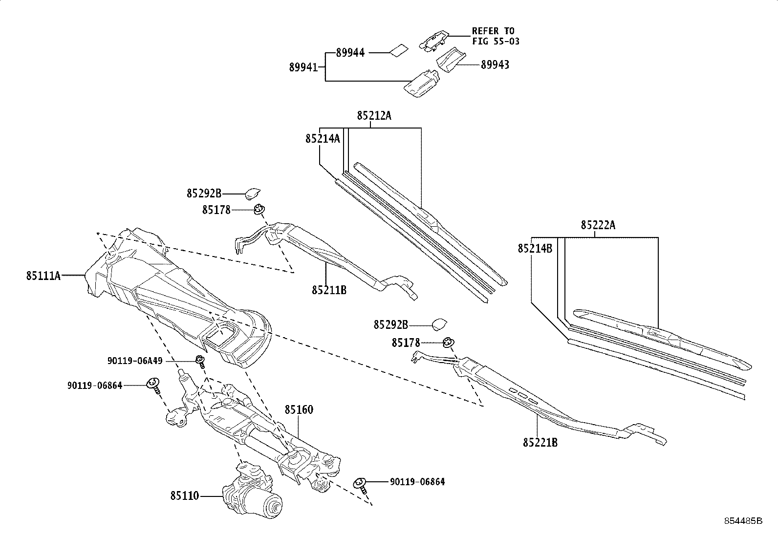 85212-62030 BLADE, FR WIPER, RH product image