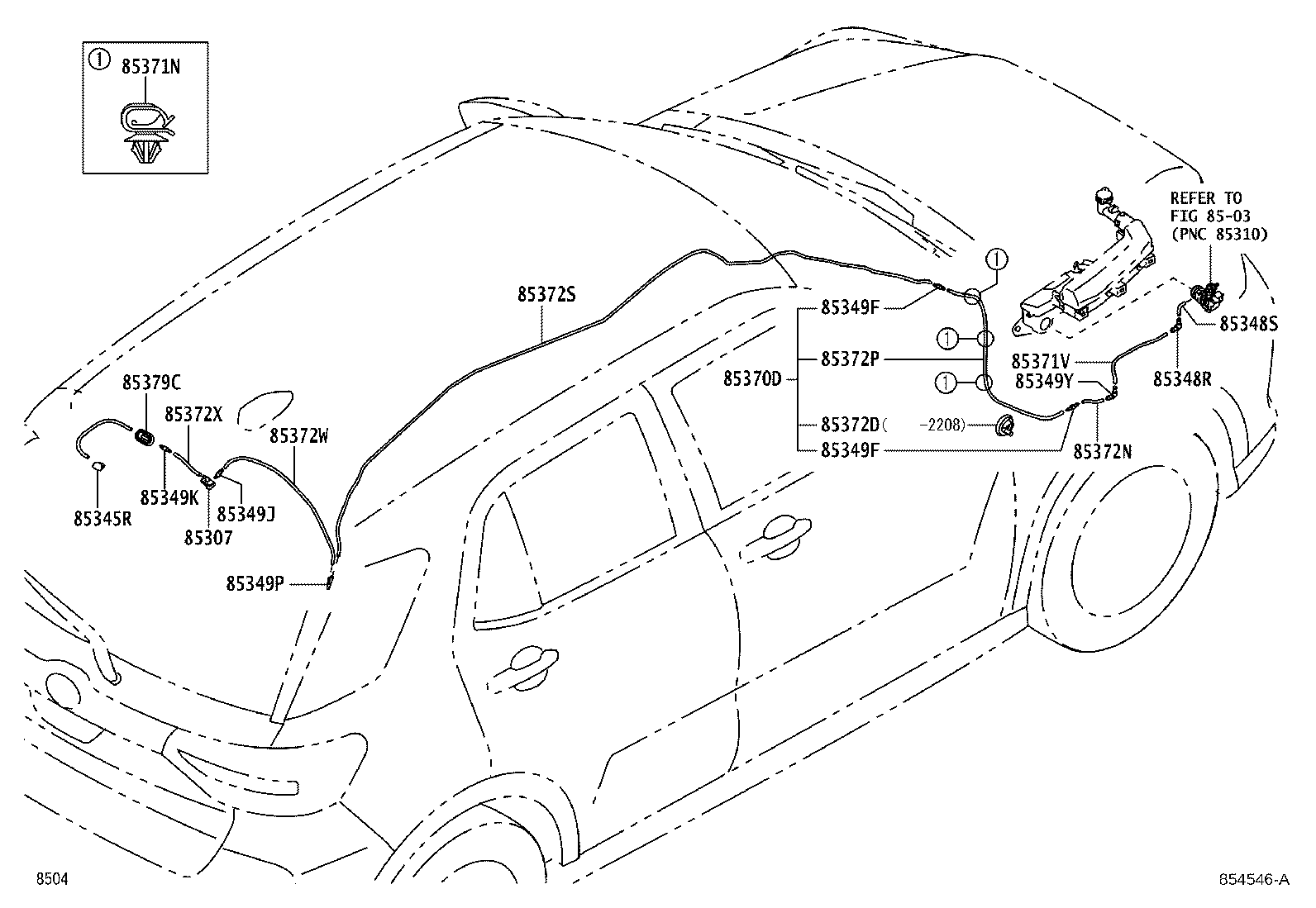 85375-BZ020 JOINT, REAR WASHER ELBOW, NO.1 product image