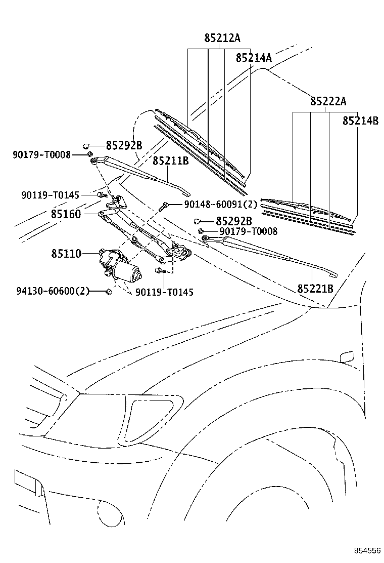 85214-0K050 RUBBER, WIPER, RH product image