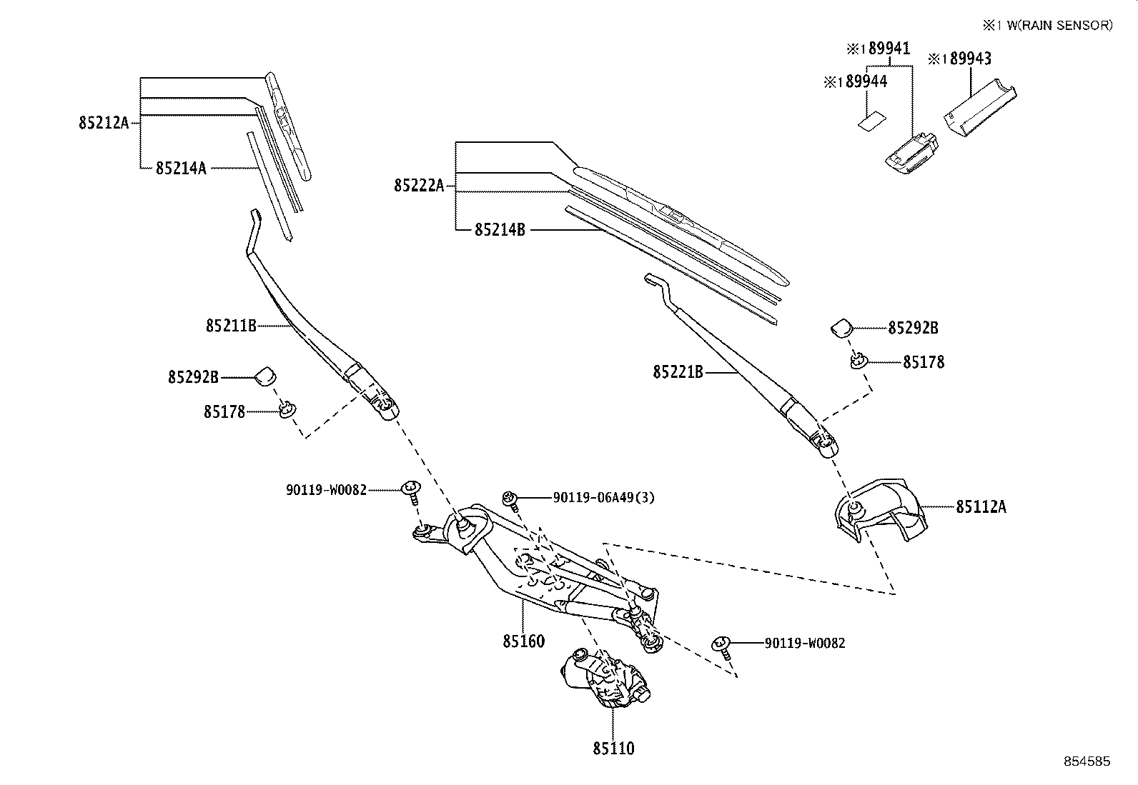 85150-0D340 LINK ASSY, WINDSHIELD WIPER product image