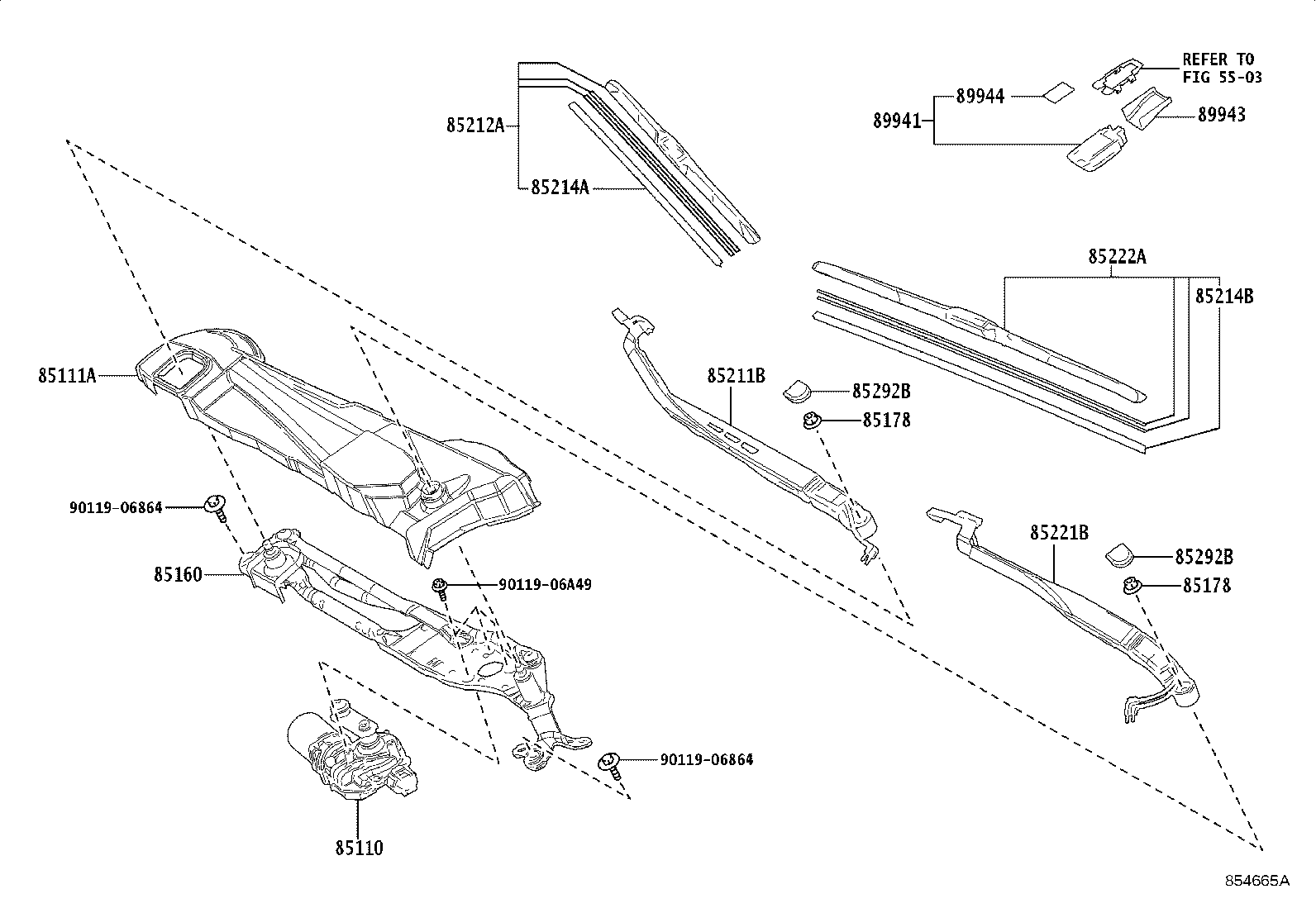 85212-62030 BLADE, FR WIPER, RH product image