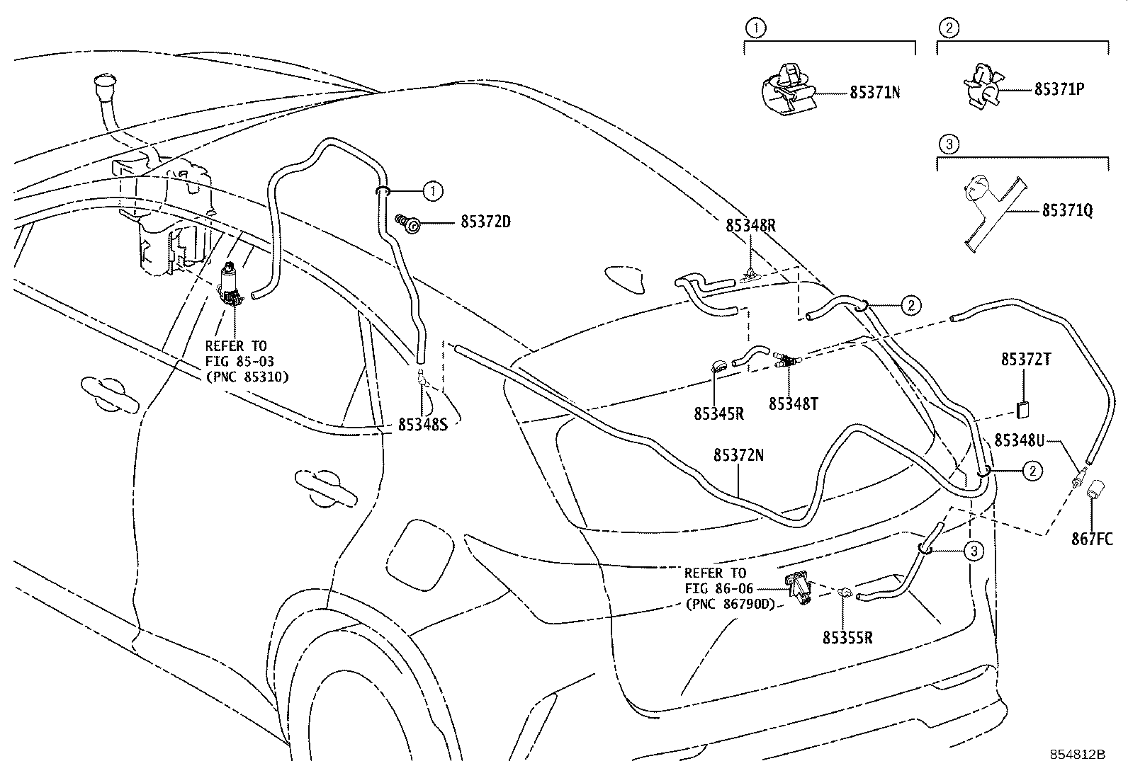 85376-0R020 JOINT, REAR WASHER HOSE, NO.1 product image