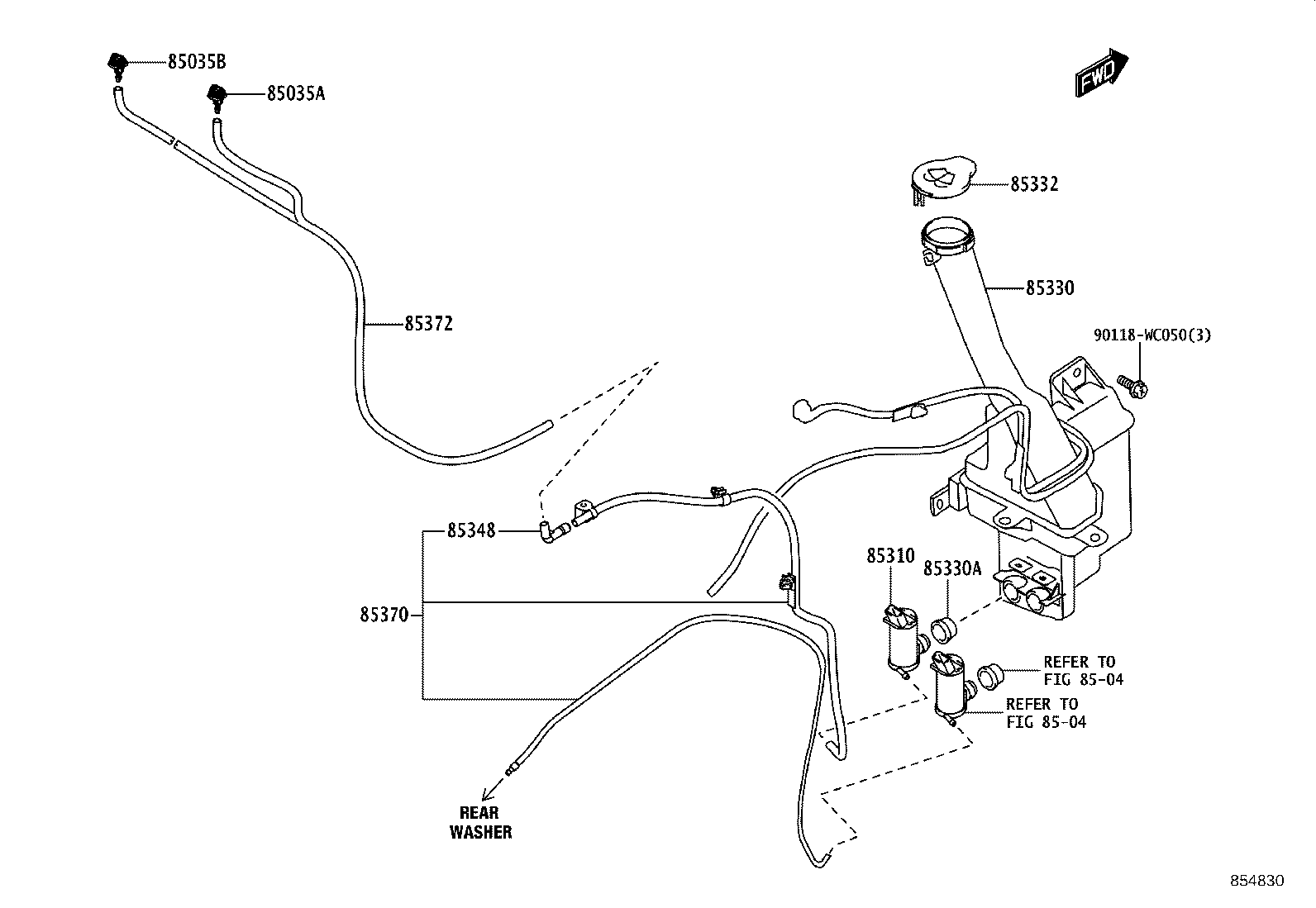 85330-WC013 JAR ASSY, WINDSHIELD WASHER product image