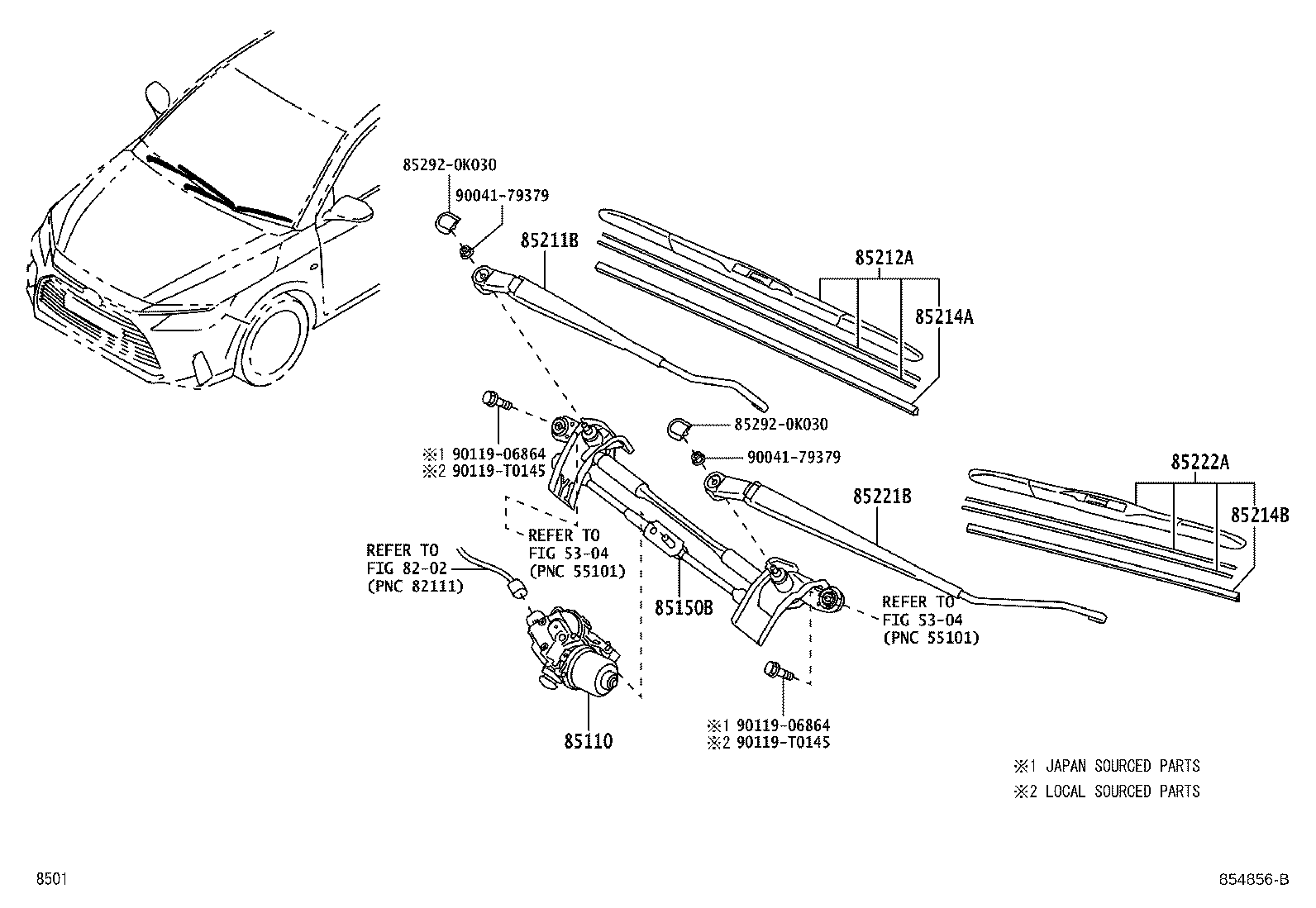 85214-B2290 RUBBER, WIPER, RH product image