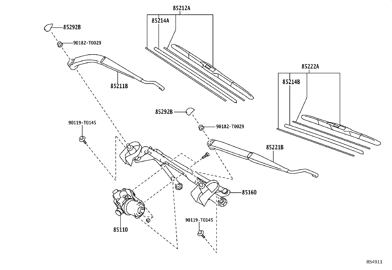 85150-0K300 LINK ASSY, WINDSHIELD WIPER product image