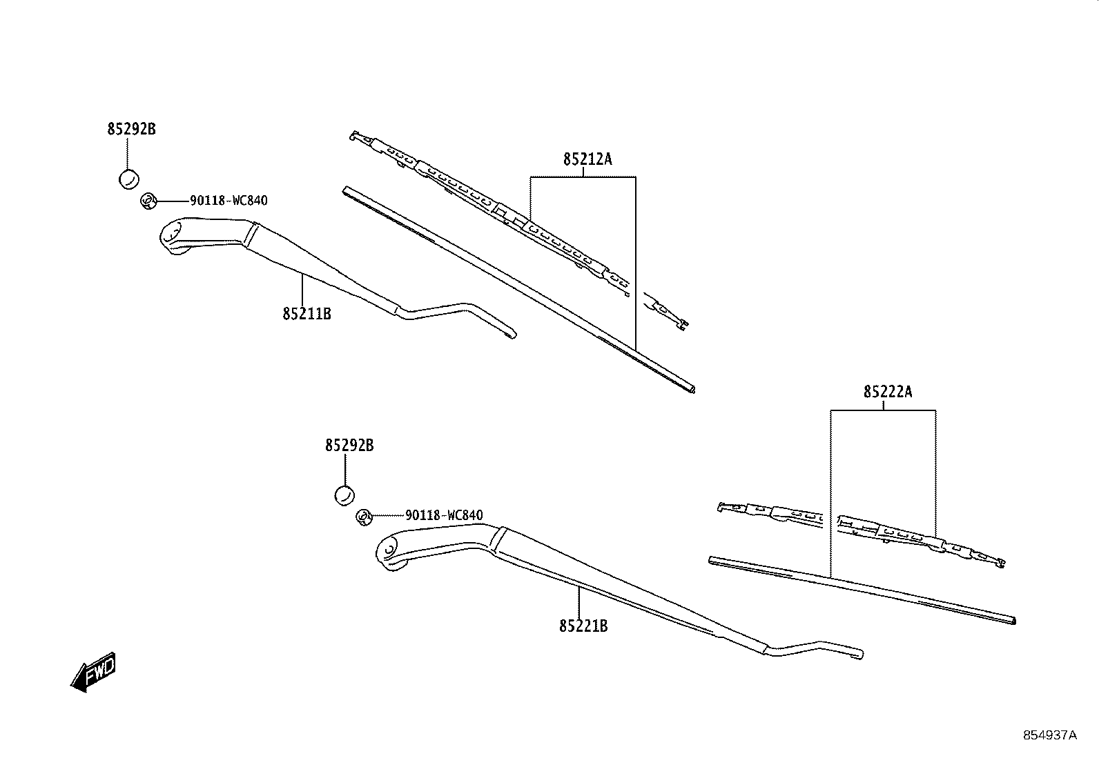 85010-WC009 MOTOR & LINK ASSY, FR WIPER product image