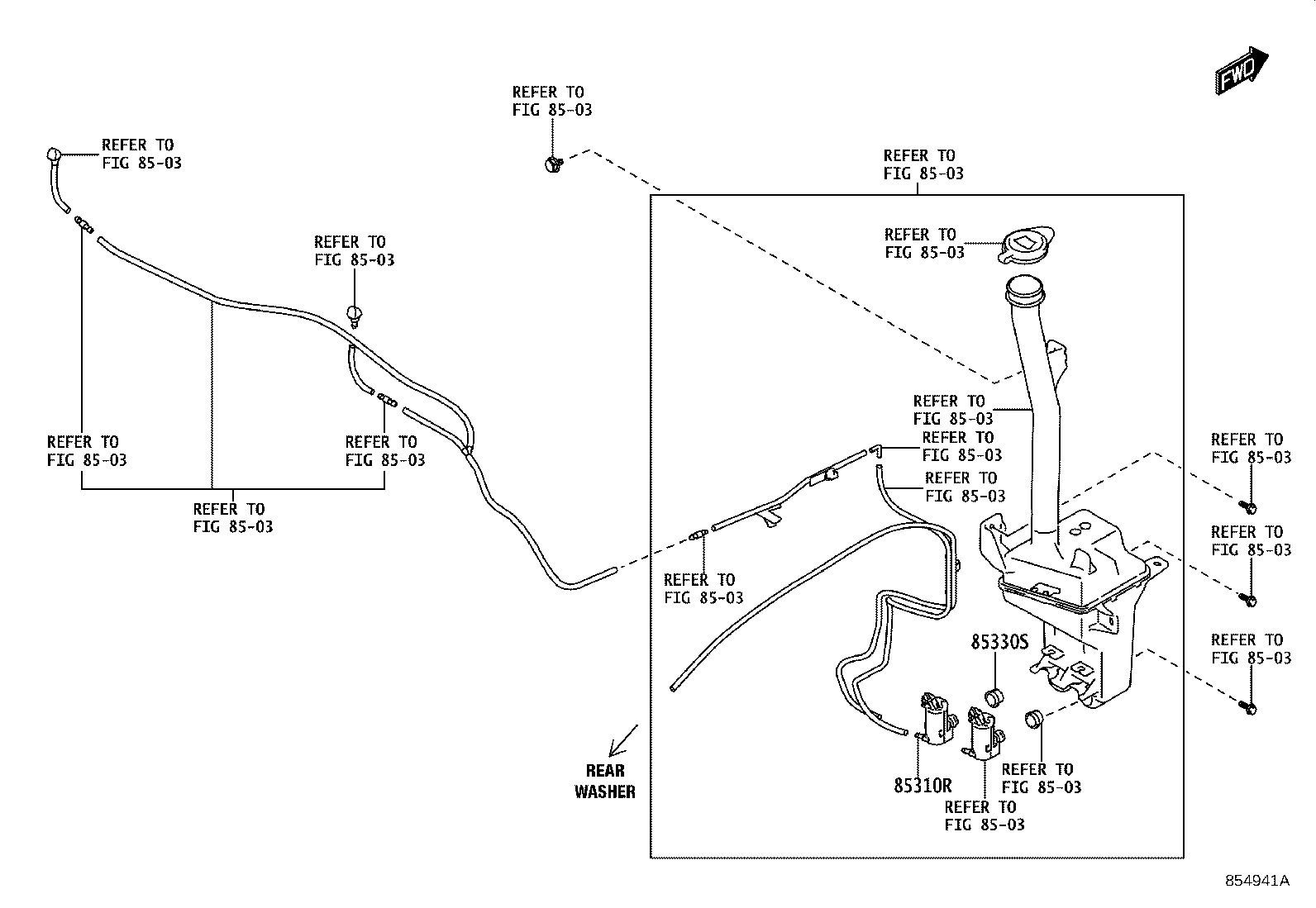 90118-WCK89 HOSE ASSY, REAR WASHER, NO.2 product image