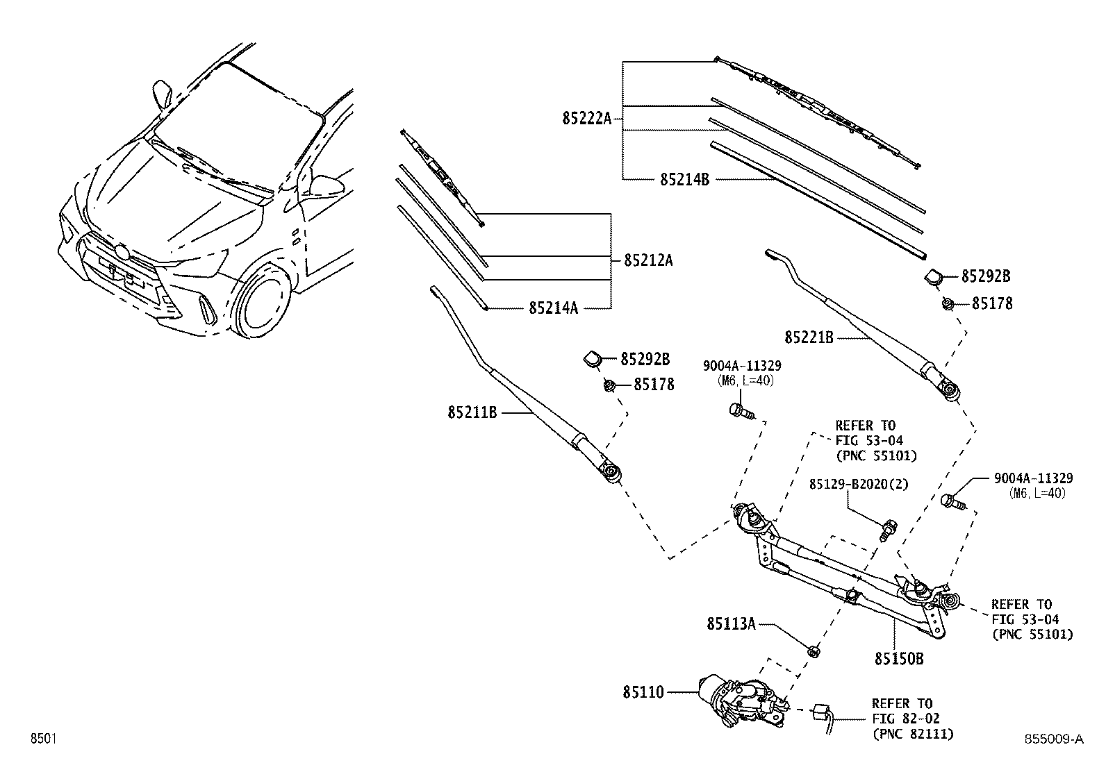 85214-BZ320 RUBBER, WIPER, RH product image