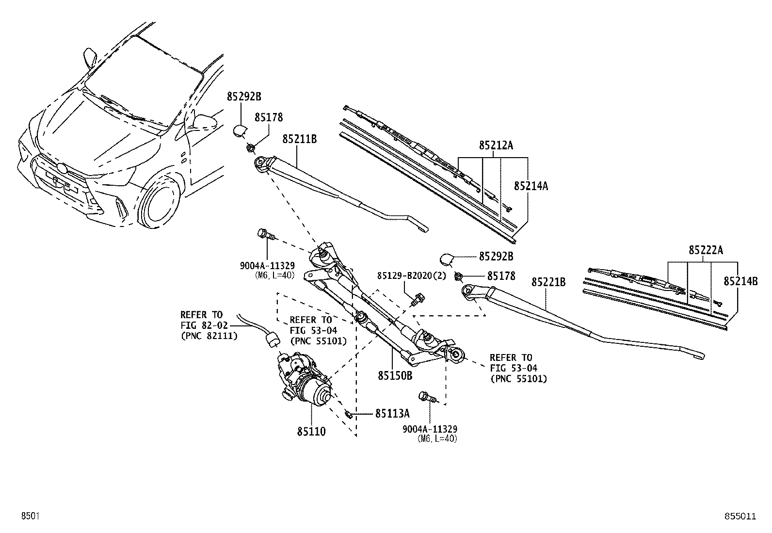 85214-BZ320 RUBBER, WIPER, RH product image
