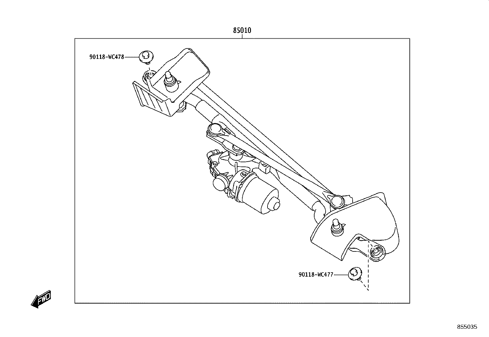 85214-WC005 RUBBER, WIPER, RH product image