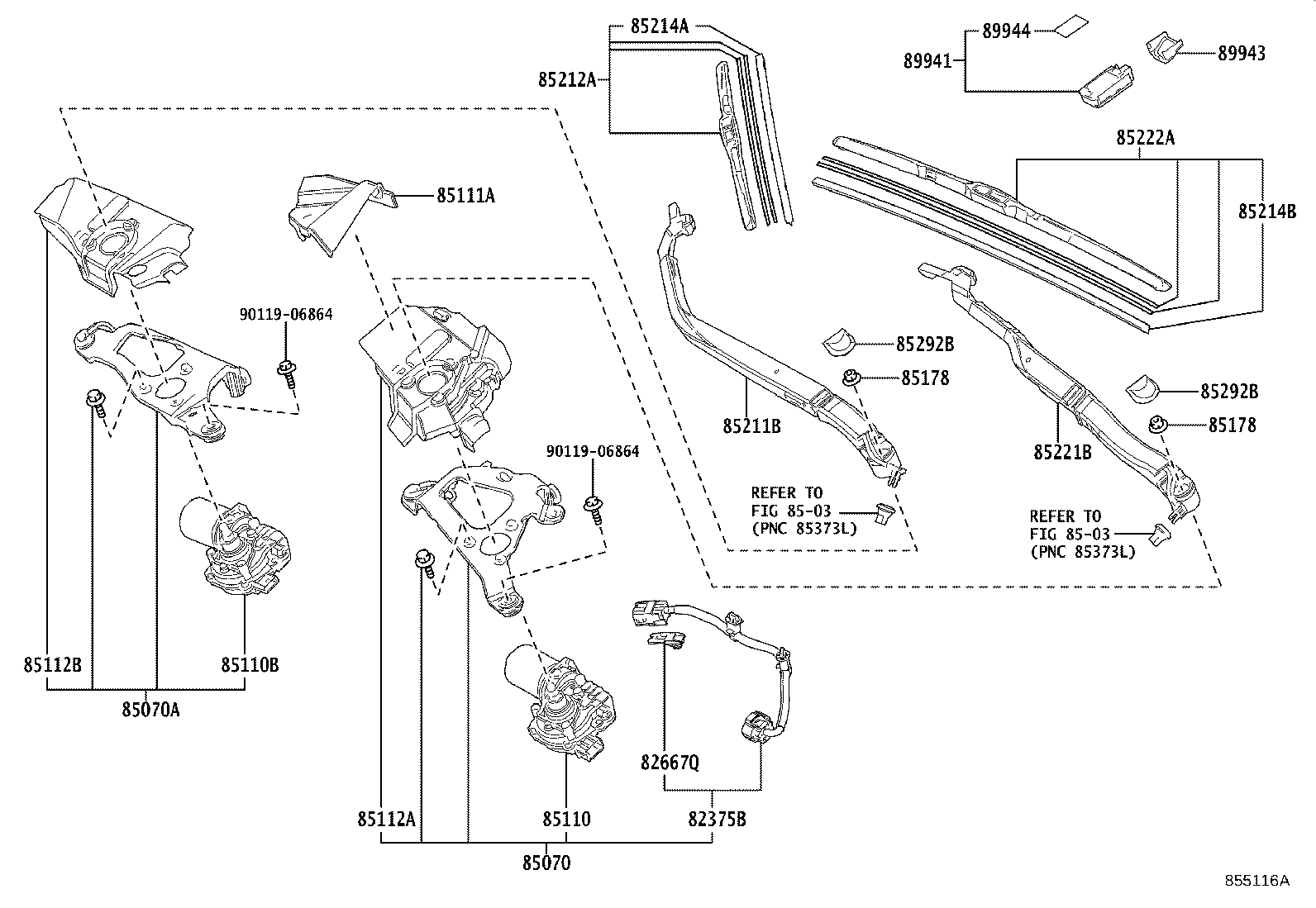 85212-11030 BLADE, FR WIPER, RH product image