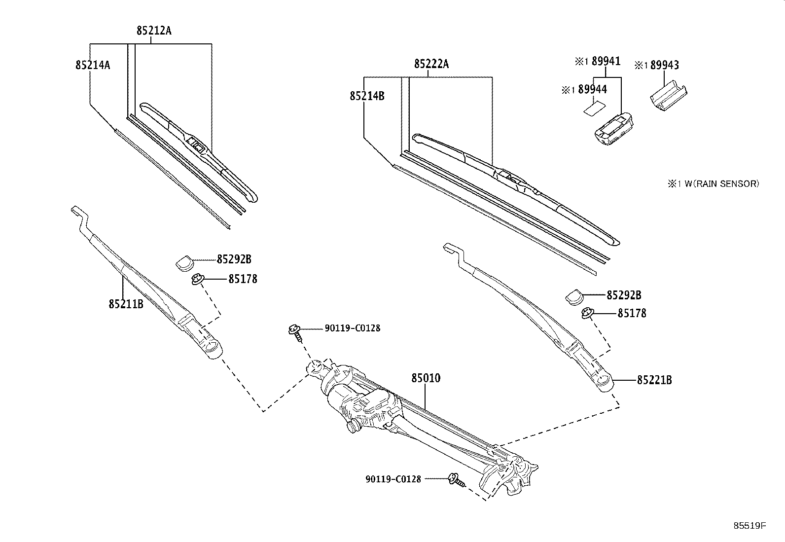 85214-06200 RUBBER, WIPER, RH product image