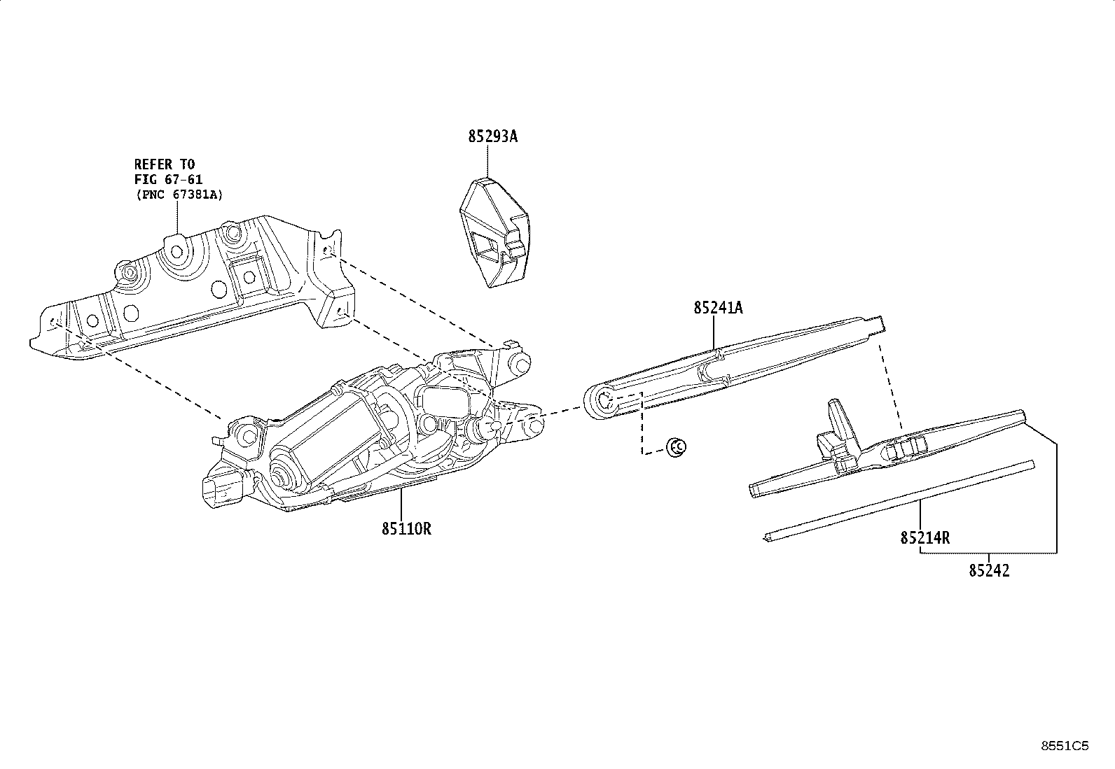 85242-35060 BLADE, RR WIPER product image