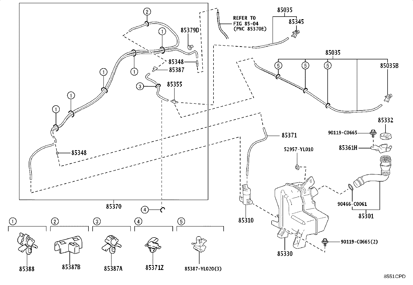 85325-YL011 JAR ASSY, WINDSHIELD WASHER product image