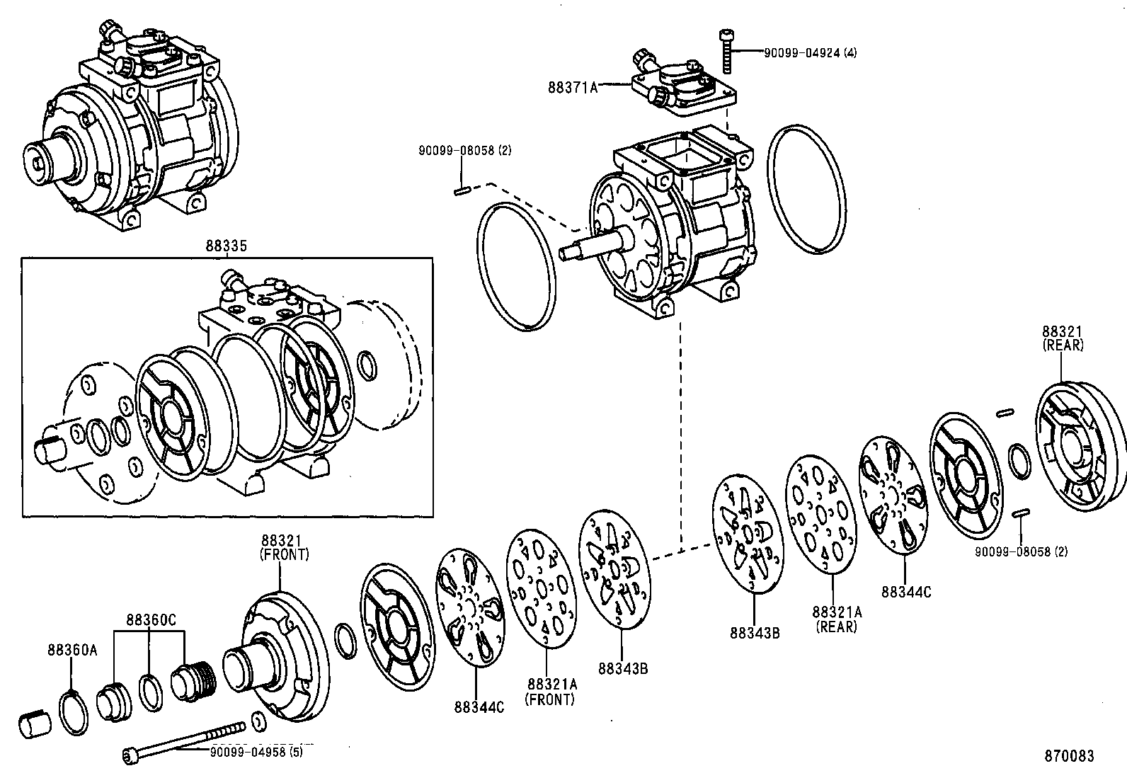 88320-60660 COMPRESSOR ASSY, COOLER product image