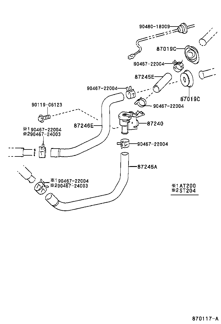 87245-2D110 HOSE, HEATER WATER, OUTLET E product image