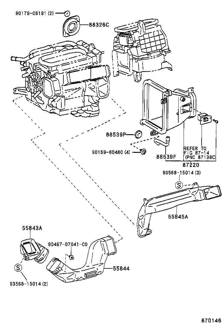 55844-20320 DUCT, HEATER TO REGISTER, NO.2 product image
